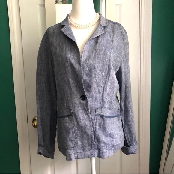 Caslon Denim Linen Blazer/Jacket size small - Picture 1 of 10